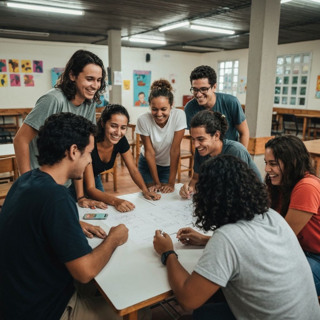 Jovens em atividade de capacitação do INAIS